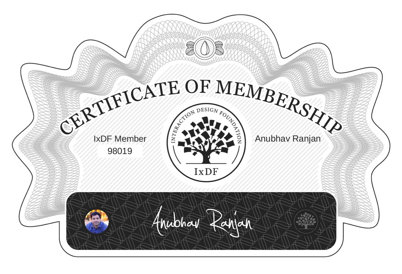Certificate of Membership – Anubhav Ranjan
