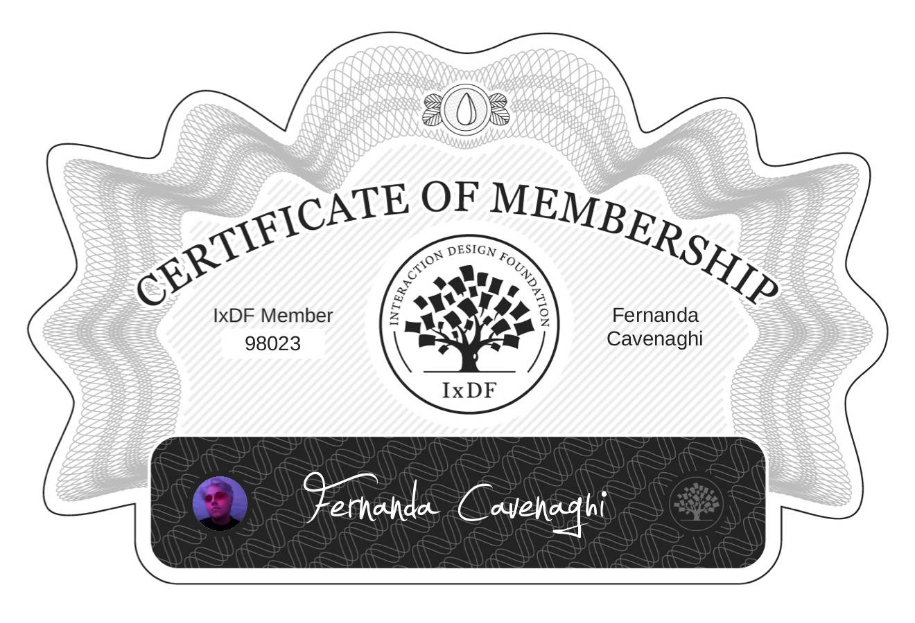 Certificate of Membership – Fernanda Cavenaghi