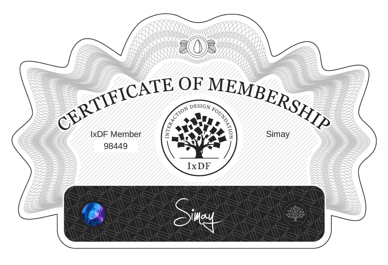 Certificate of Membership – Simay