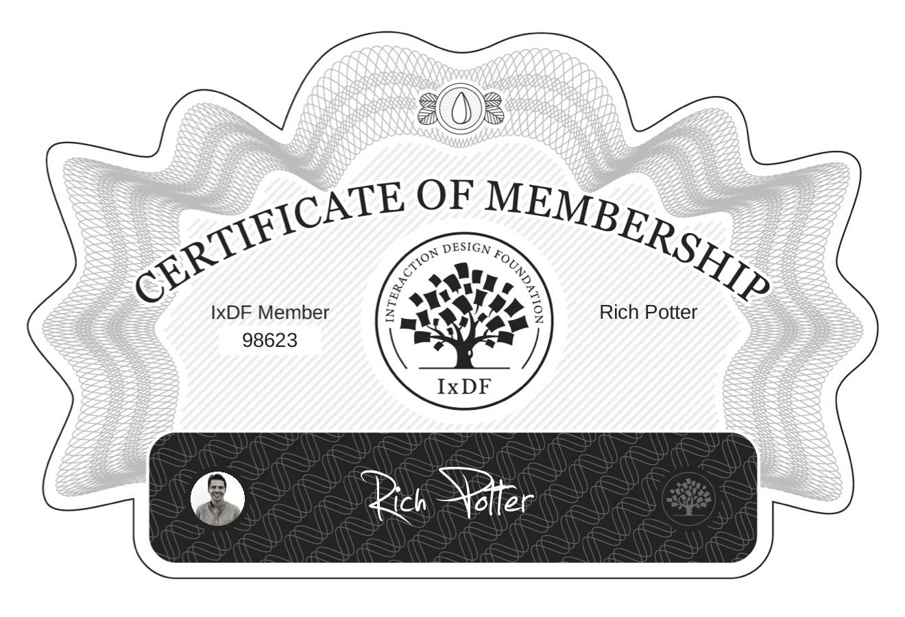 Certificate of Membership – Rich Potter