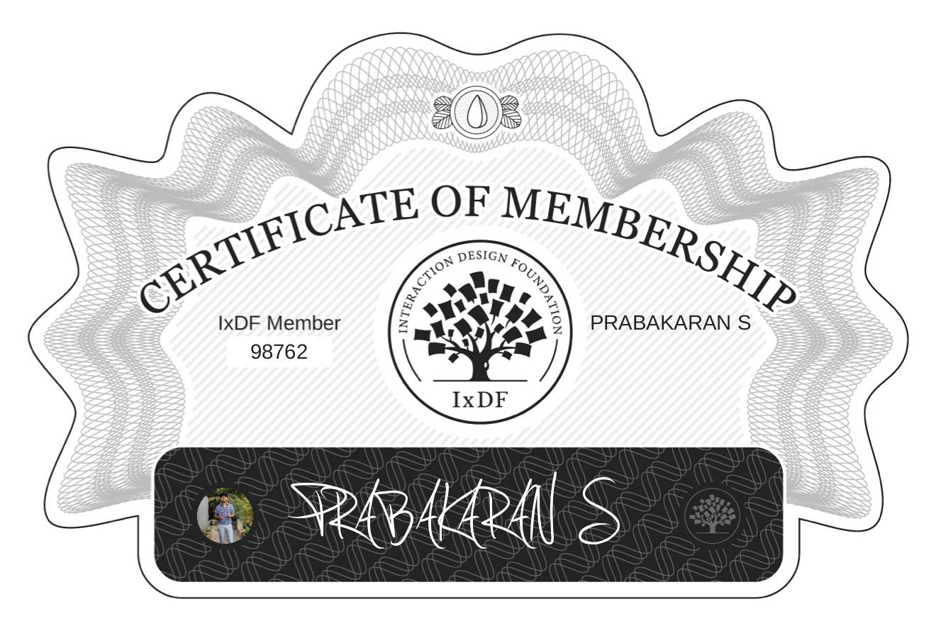 Certificate of Membership – PRABAKARAN S