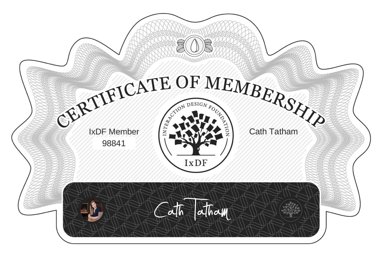 Certificate of Membership – Cath Tatham