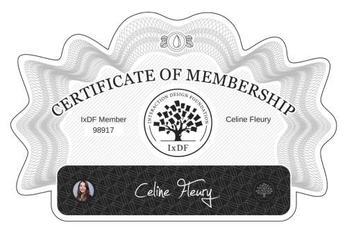 Certificate of Membership – Céline Fleury