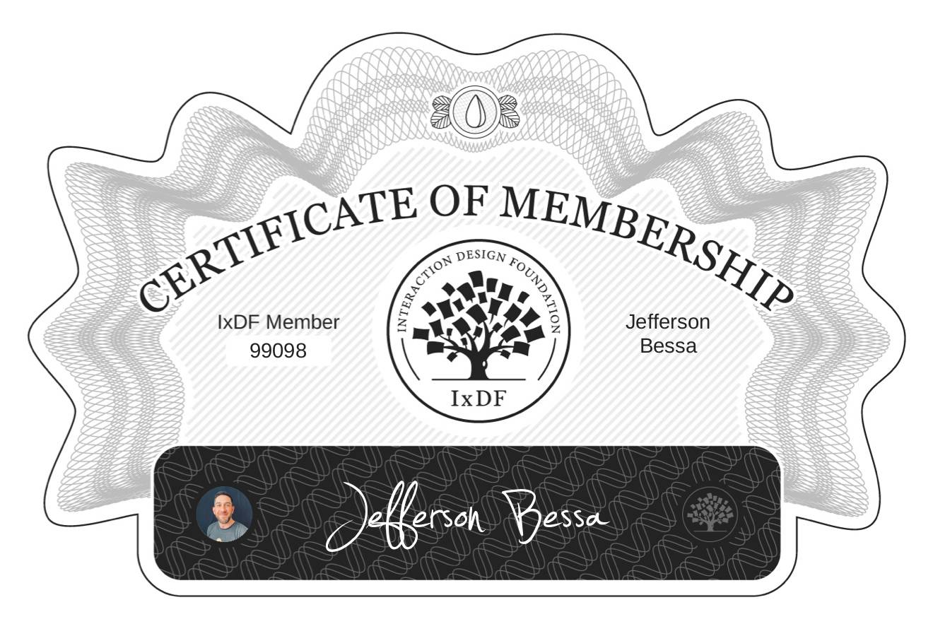 Certificate of Membership – Jefferson Bessa