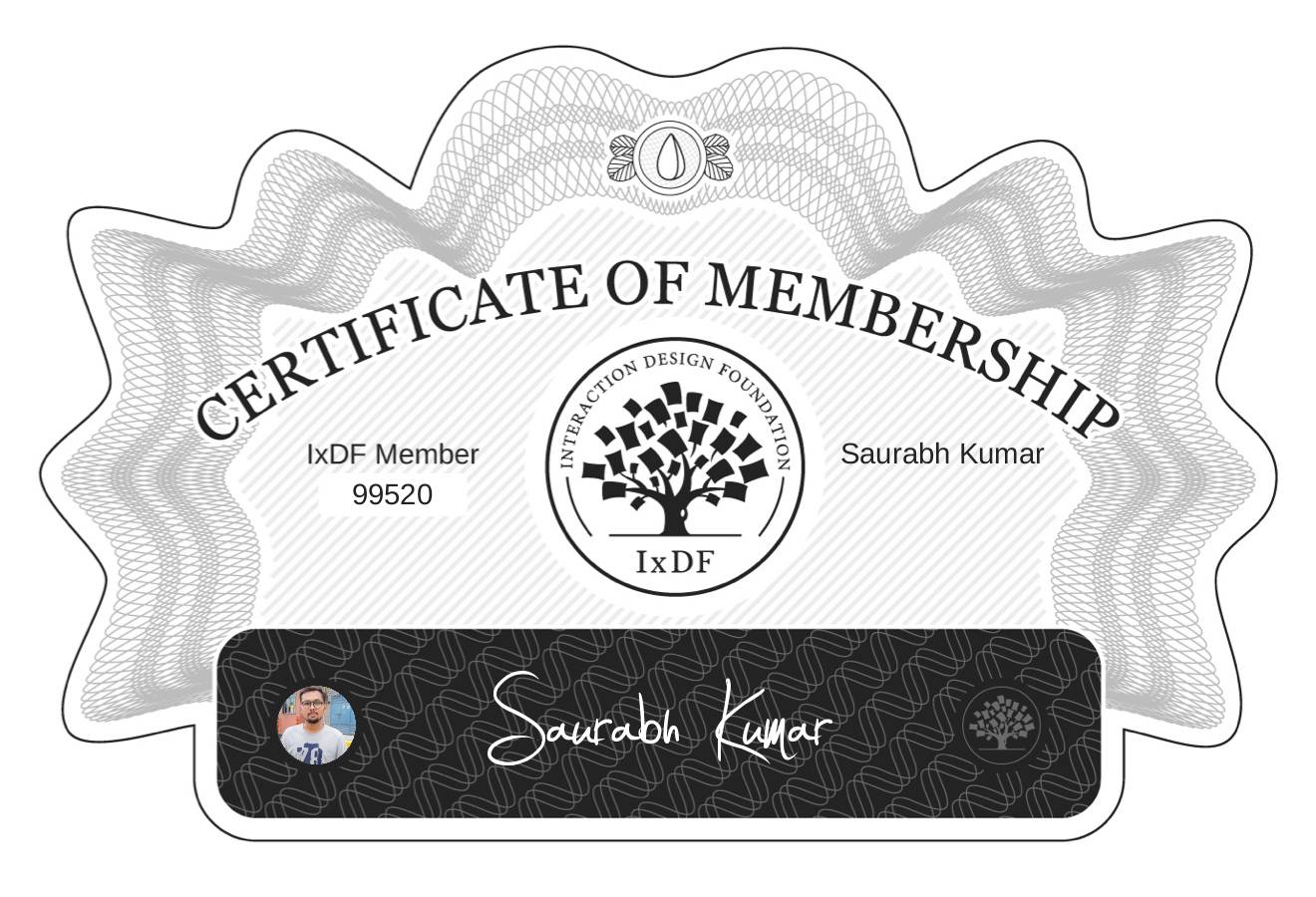 Certificate of Membership – Saurabh Kumar