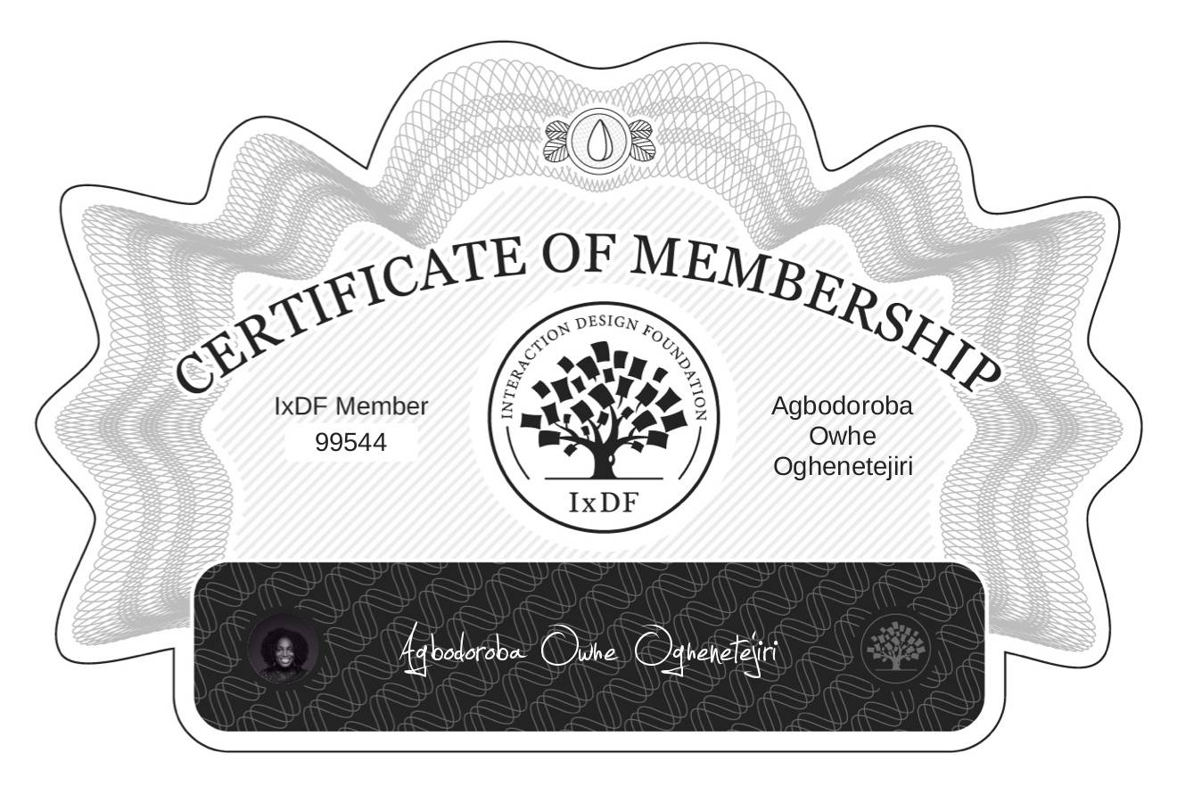 Certificate of Membership – Agbodoroba Owhe Oghenetejiri