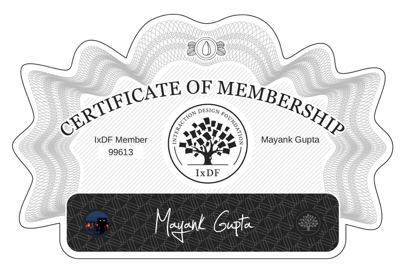 Certificate of Membership – Mayank Gupta