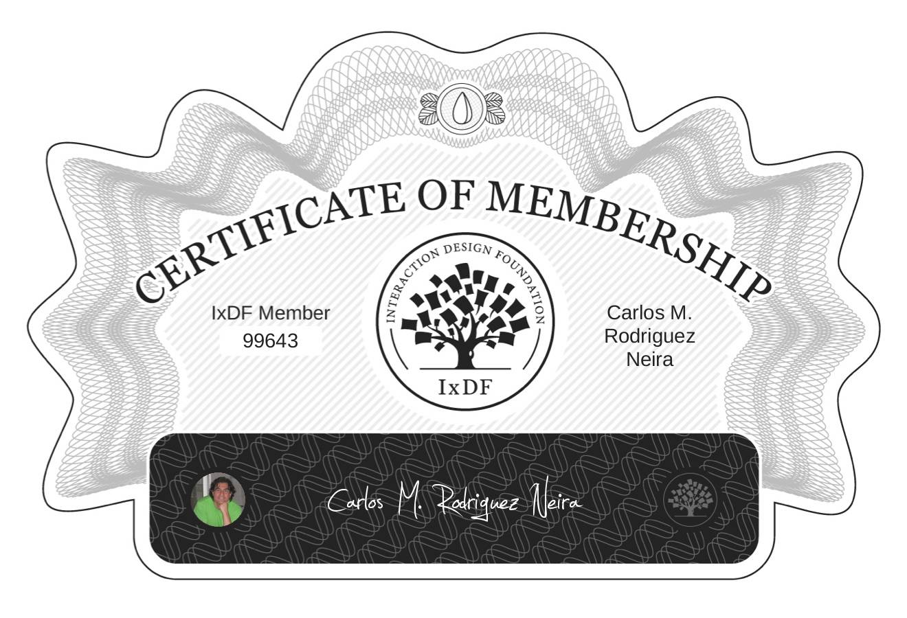 Certificate of Membership – Carlos M. Rodriguez Neira